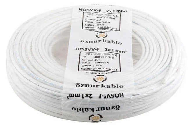 Öznur 100 Metre 2 x 1 TTR Çok Telli %100 Bakır Kablo