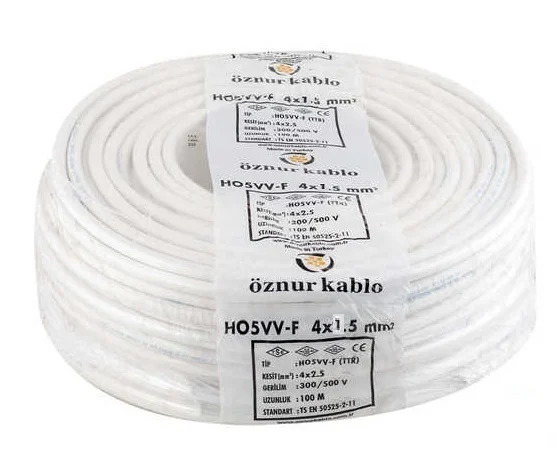 Öznur 10 Metre 4 x 1,5 TTR Çok Telli %100 Bakır Kablo